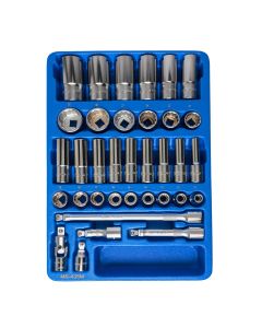 35-Piece Metric Deep Socket Set - Genius Tools MS-435M