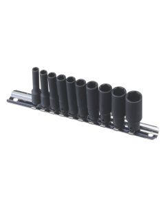10-Piece SAE Deep Impact Socket Set - Genius Tools