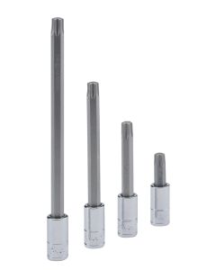 Genius Tools 1/4" Dr. T-6 Star Bit Socket 45mmL - 208+6106