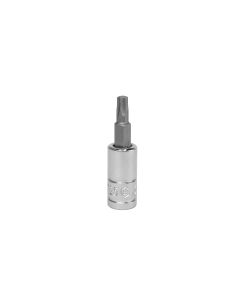 Genius Tools 1/4" Dr. T-25 Star Bit Socket 45mmL - 208+6125