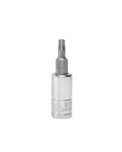Genius Tools 1/4" Dr. T-20 Tamperproof Star Bit Socket 45mmL - 208+7120