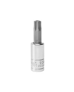 Genius Tools 1/4" Dr. T-40 Tamperproof Star Bit Socket 45mmL - 208+7140