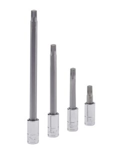 Genius Tools 1/4" Dr. M4 Triple Square Bit Socket 100mmL - 208+8504