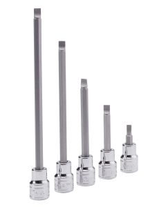 Genius Tools 3/8" Dr. 0.8 x 5.0mm Slotted Bit Socket 50mmL - 308+1150