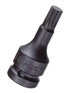 Genius Tools 1/2" Dr. M6 Triple Square Driver, 60mm, Steel - 4460T06