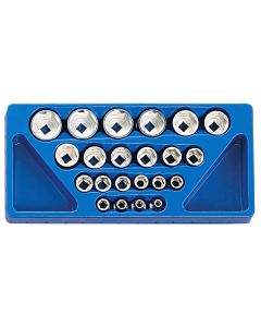 Genius Tools 22 Piece 1/2" Dr. SAE Hand Socket Set - SS-422S