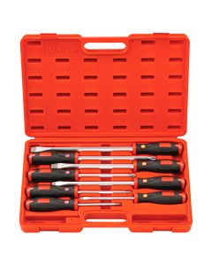 Genius Tools 8pc Slotted & Phillips Screwdriver Set, HSS, TT-508SP
