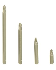 Genius Tools 1/4" Hex Shank, PZ 2 Posidriv Screwdriver Bit 56mmL - 1312