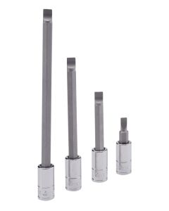 Genius Tools 1/4" Dr. Slotted Bit Socket 70mmL - 208+1330