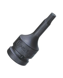 Genius Tools 17mm Hex Head Driver, 3/8" Dr, 52mmL, Steel - 345217