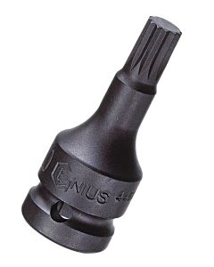 Genius Tools 3/8" Dr. M12 Triple Square Driver 60mm - 3460T12