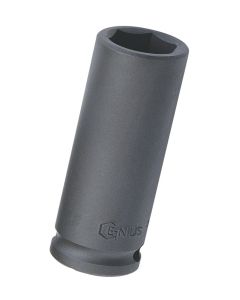 Genius Tools 1/4" Deep Impact Socket, 3/8" Dr, CR-Mo, SKU 366308