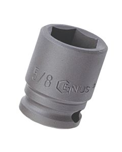 Genius Tools 1/2" Impact Socket, CR-Mo, 1/2" Dr, Durable - 464016