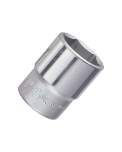 Genius Tools 11/16" Hand Socket, 1/2" Dr, Durable Steel - 483822