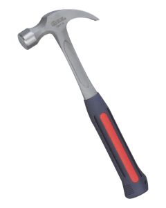Genius Tools 1 lb Claw Hammer, Steel, Ergonomic Grip - 590116