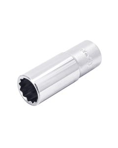 Genius Tools 1/2" Dr. Deep Hand Socket 12-Point Steel 477848