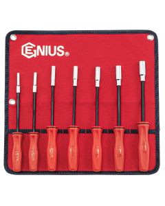 Genius Tools 7 Piece SAE Long Hex Nut Driver Set - ND-007SD 