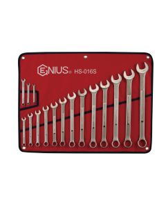 Genius Tools 16 Piece SAE Combination Wrench (Matte Finish) - HS-016S