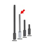 Genius Tools 1/4" Dr. T-10 Tamperproof Star Bit Socket 100mmL - 208+7510