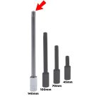 Genius Tools 1/4" Dr. T-10 Tamperproof Star Bit Socket 140mmL - 208+7610
